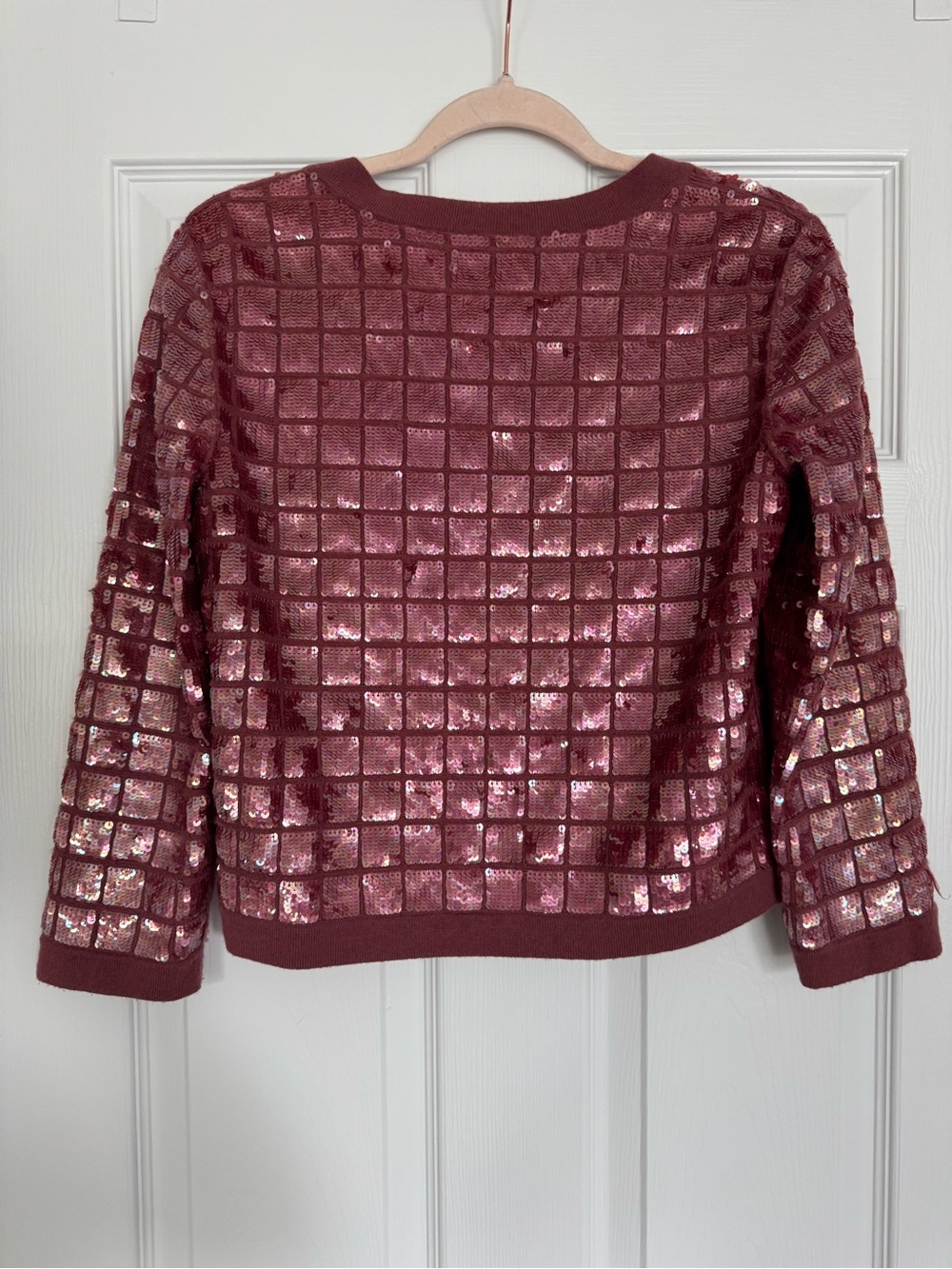 Chanel Spring 2008 Mauve Sequin Grid Cardigan - Picture 3 of 9